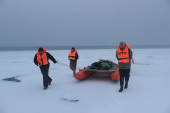 Ледовые экспедиции для отбора донных отложений в Куршском заливе